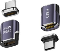Magnetisk USB-C-adapter 240W PD, 80Gbps USB4 og 8K for bærbar Purple