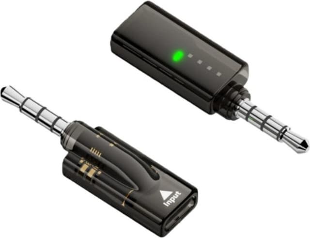 3.5mm till USB-C Ljudadapter med Inbyggd DAC 16bit/48KHz, 40mW Utgång, Svart