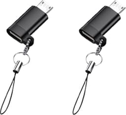 2-pack Typ-C hona till Android hane-adapter med rem - Laddning & Data