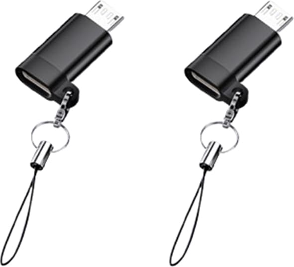 2-pack Typ-C hona till Android hane-adapter med rem - Laddning & Data