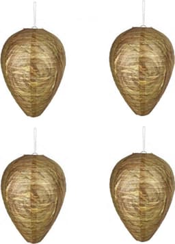 Vepsavvisende papirlanterner No.2 - vanntett for utebruk 28x22cm, 4-pk