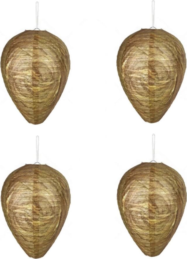 Vepsavvisende papirlanterner No.2 - vanntett for utebruk 28x22cm, 4-pk