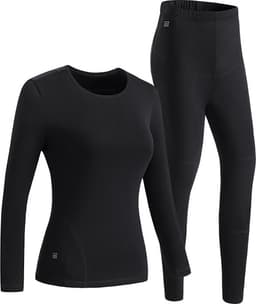 Oppvarmet baselagsett for kvinner Black L