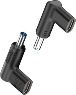 2-Pakning USB-C Hunn til 4.5x3.0mm Hann 20V Vinklet PD Trigger Adapter, 100W