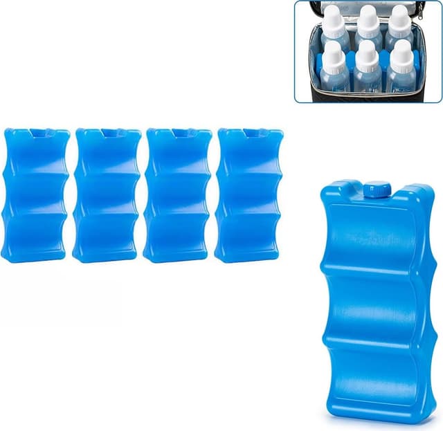 Fyllbar kylklamp 600 Wave – ABS+iskristall för kylväskor, 4-pack