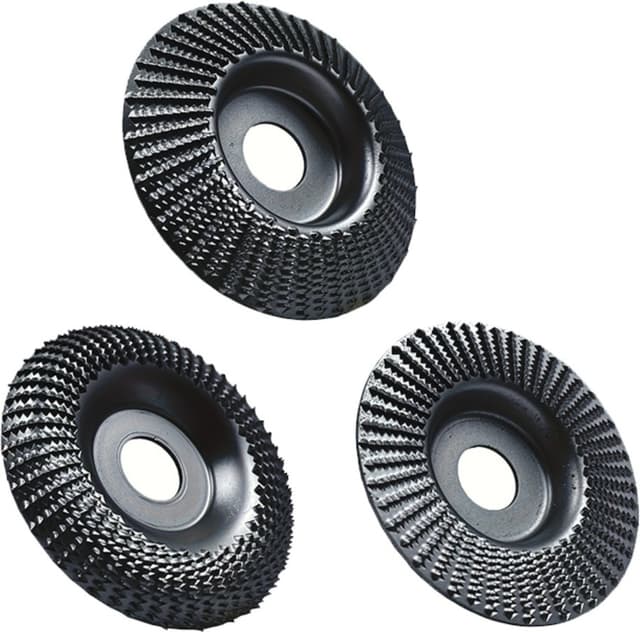 Vinkelsliperskiver tre 100-22mm – Elektroplettert flat/faset/buet 3stk