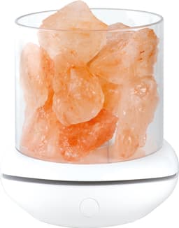 Saltsteinslampe USB Aromaterapi Hvit / Oransje