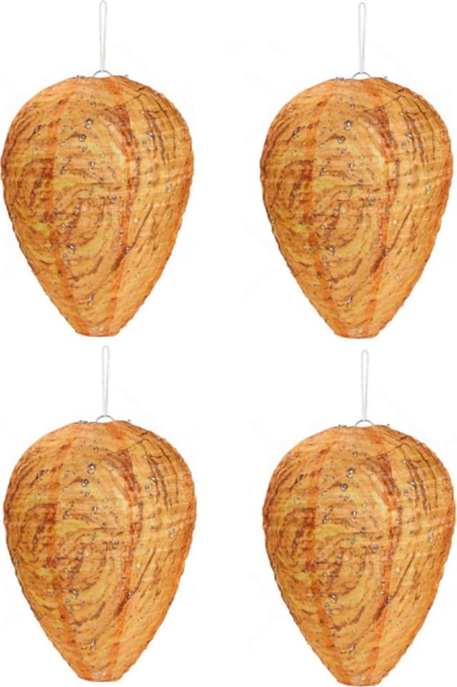 Getingavvisande papperslyktor 28x22cm - vattentät utomhusfälla 4-pack