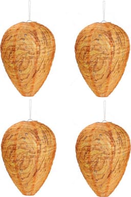 Papirlykter mot veps 28cm x 22cm (4-pakning) Utendørs vanntett felle