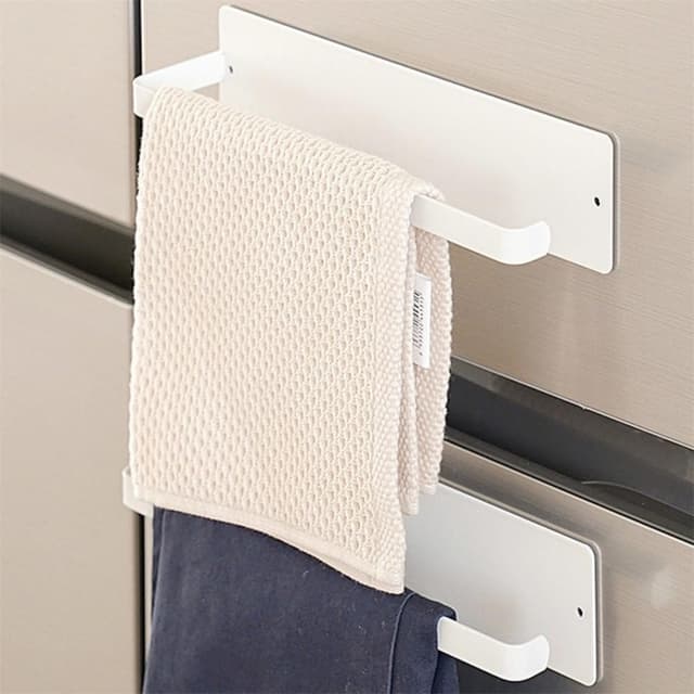 Under-skap Papirholder i Karbonstål – Klebemontering, Plassbesparende White