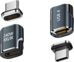Magnetisk USB-C-adapter 240W PD, 80Gbps USB4 og 8K for bærbar Green