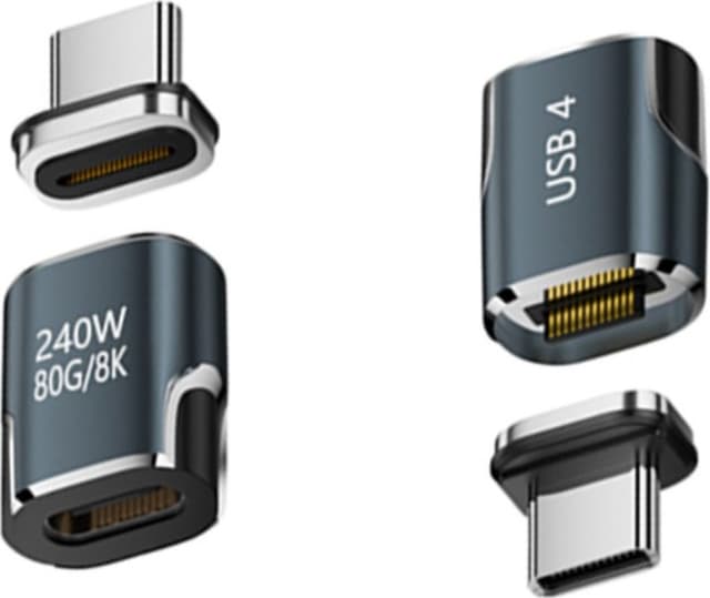 Magnetisk USB-C-adapter 240W PD, 80Gbps USB4 og 8K for bærbar Green