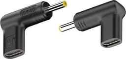 2-pack Typ-C Hona till 20V Vinklad DC Hane PD Trigger Adapter - 100W USB-C Strömförsörjning