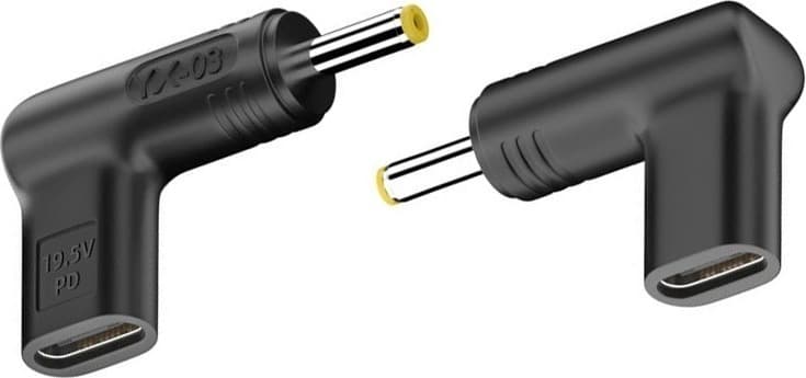 Type Zero Design 2-Pakning Type-C Hunn til 20V Vinklet DC Hann PD Trigger Adapter - 100W ...