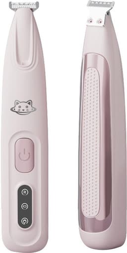Vanntett Kjæledyrtrimmer: Oppladbar, Stille og Lett å Rengjøre Pink