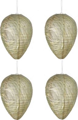 Vepseskyende lanterner 28x22cm – vanntett papir for utebruk, 4-pk
