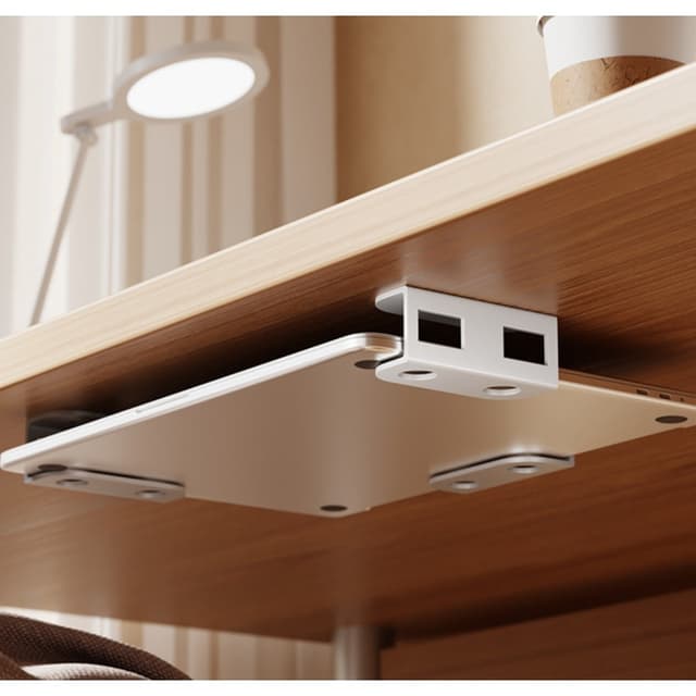 UNDER DESK LAPTOP STAND - Dold Metallfäste, 3-Pack för Hemmakontor White