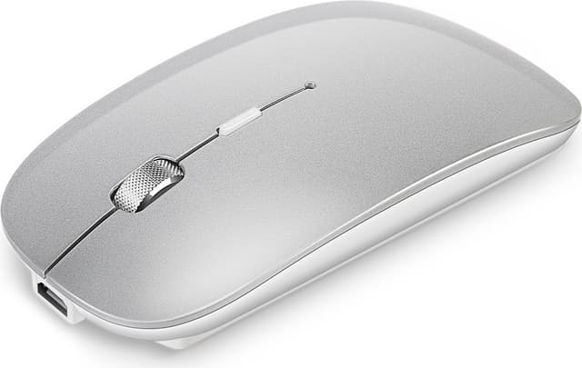 Trådløs Bluetooth Dual Mode-mus for bruk med flere enheter Silver