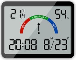 Digital väggklocka 9905 med LCD, alarm och tyst läge Black