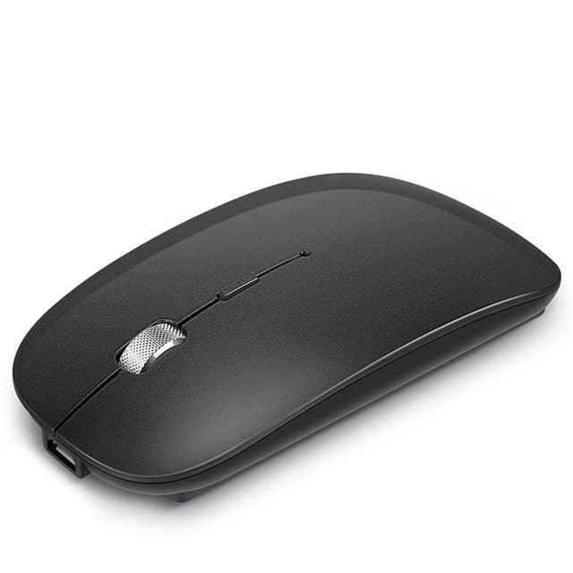 Trådløs Bluetooth Dual Mode-mus for bruk med flere enheter Black