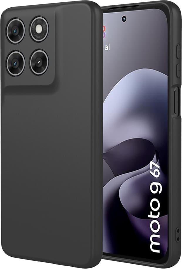SKALO Ultratynd TPU Cover til Motorola Moto G67 5G - Sort