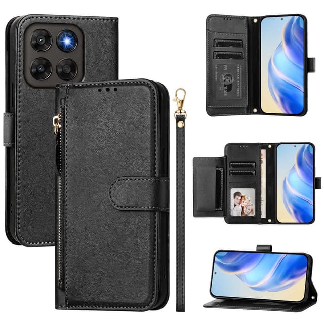 SKALO 8-RUM Flip Cover til Motorola Moto G67 5G - Sort