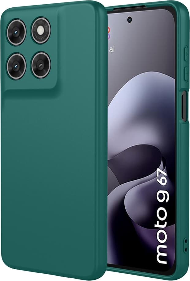 SKALO Ultratynd TPU Cover til Motorola Moto G67 5G - Mørkegrøn