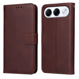 SKALO PU-læder Flip Cover til Oppo A7 Pro 5G - Brun