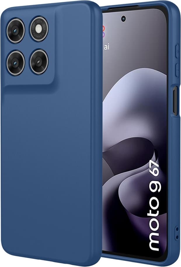 SKALO Ultratynd TPU Cover til Motorola Moto G67 5G - Blå