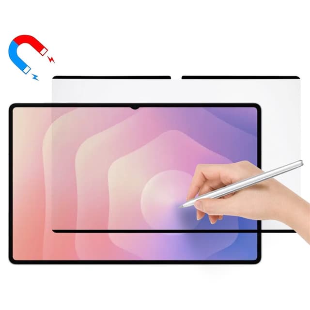 SKALO Magnetisk skærmbeskyttelse i mat PET-film til Samsung Galaxy Tab S10 Ultra - Gennemsigtig