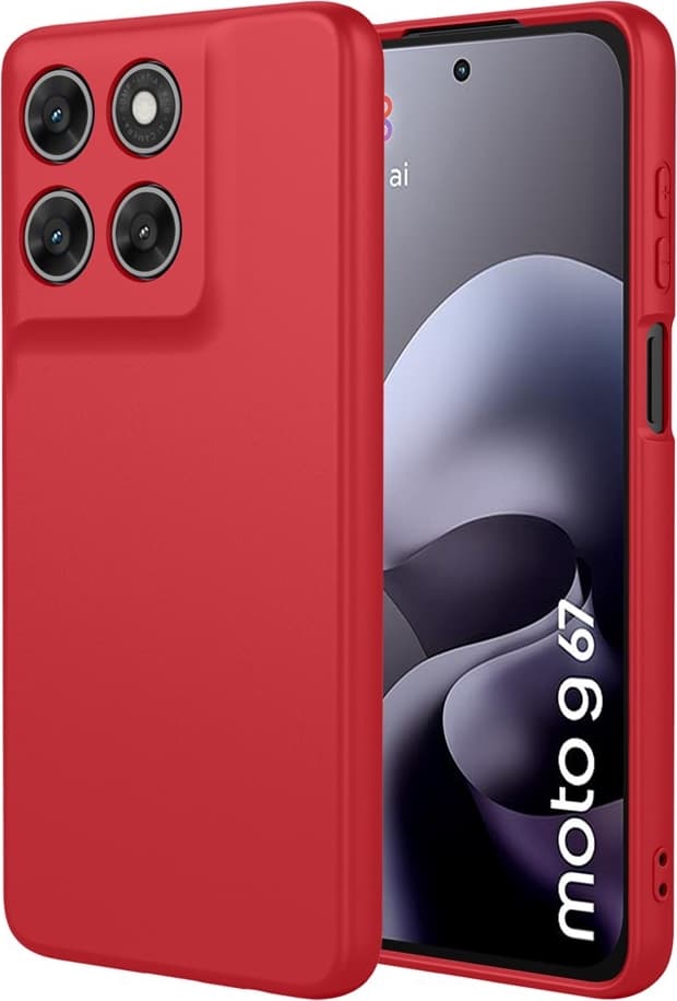 SKALO Ultratynd TPU Cover til Motorola Moto G77 5G - Rød
