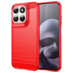 SKALO Armor Carbon  för Motorola Moto G67 5G Cover til Motorola Moto G67 5G - Rød