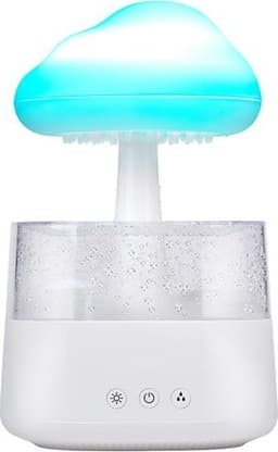 Luftfukter Grundig Rain Cloud 450 ml / aromadiffusor med regneffekt og LED-lys – Hvit
