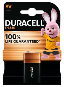 Duracell Plus Power 9V batteri (1-pakk)