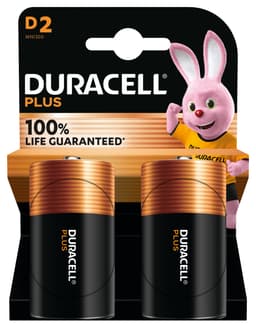 Duracell Plus Power D batteripakke (2-pakk)