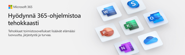 Microsoft 365 -yläbanneri