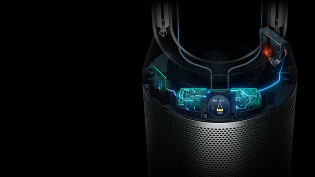 Dyson Pure Humidity+Cool översikt av motorn.