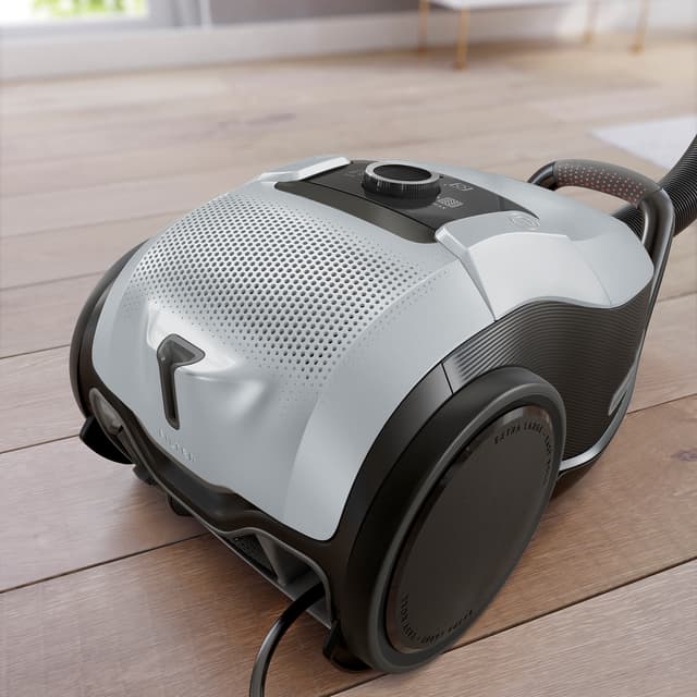 En grå Electrolux Pure D9 sedd bakifrån