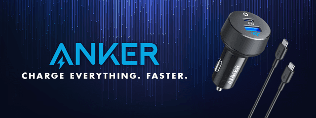 Anker-logo og lader