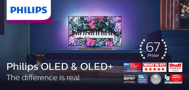 Med Philips OLED og OLED + TV ser, hører og føler du forskellen