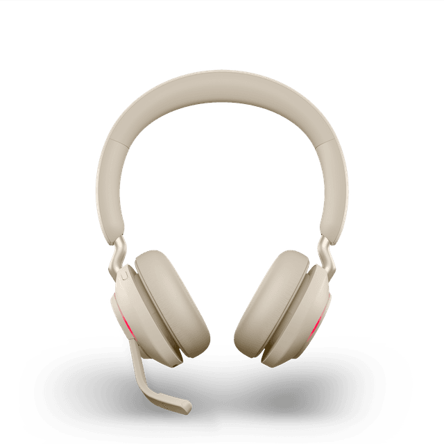 Jabra - Beige Evolve2 65 hovedtelefoner foran