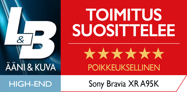 Sony Bravia XR A95K - Ääni ja kuva -palkinto
