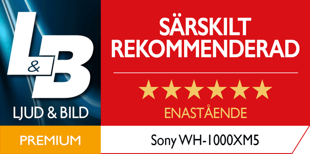 SE Sony WH-1000XM5 Ljud&Bild "Särskilt rekommenderad"