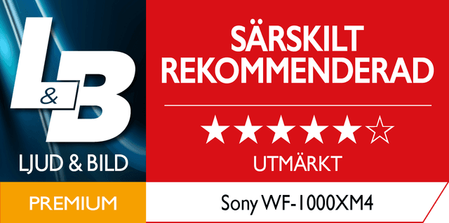 SE Sony WF-1000XM4 Ljud&Bild "Särskilt rekommenderad"