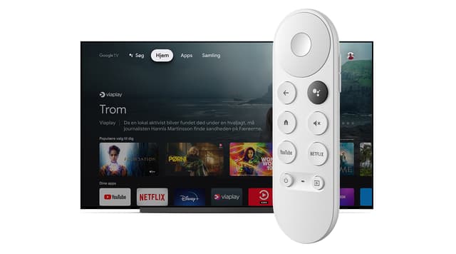 Google Chromecast-fjernbetjening foran tv