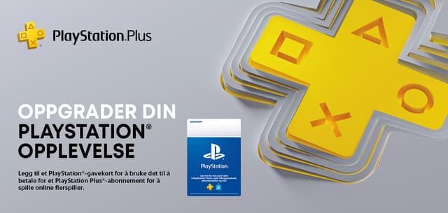 oppgrader til PlayStation Plus banner med norsk tekst