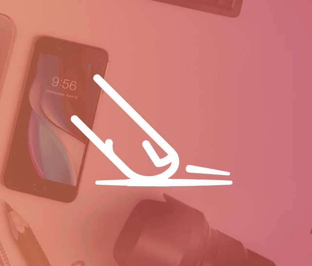 Svag bild av smartphone och en starkare illustrerad vit bild uppepå den andra bilden 