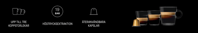 Nespresso Original banner med illustrationer, kaffekoppar och text