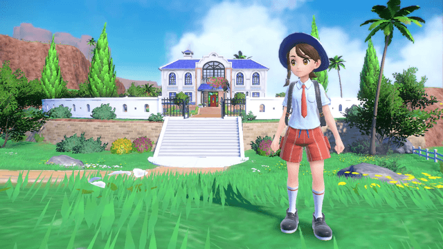 Pokémon hovedkarakter utenfor villa