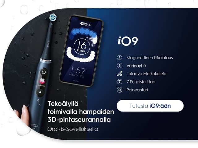 Oral B iO9 tekoälyllä ja 3D-teknologialla